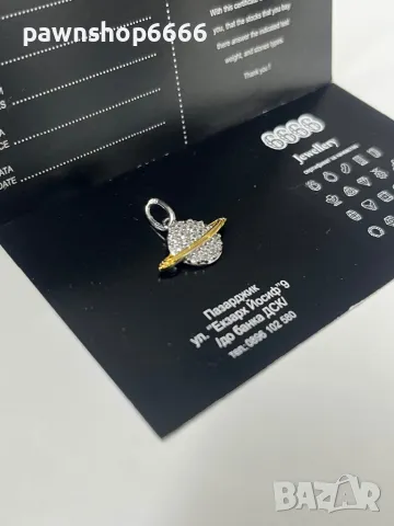 Сребърна висулка 925 / Планета, снимка 3 - Колиета, медальони, синджири - 49301033