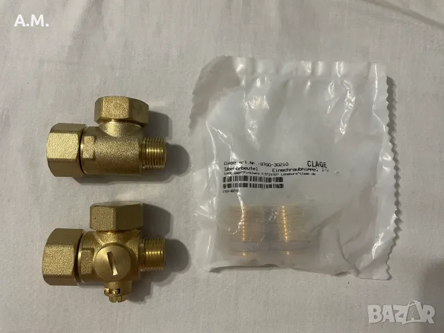 Водни връзки / вентили за проточен бойлер CLAGE, Stiebel Eltron и др. G 1/2" 3/8"