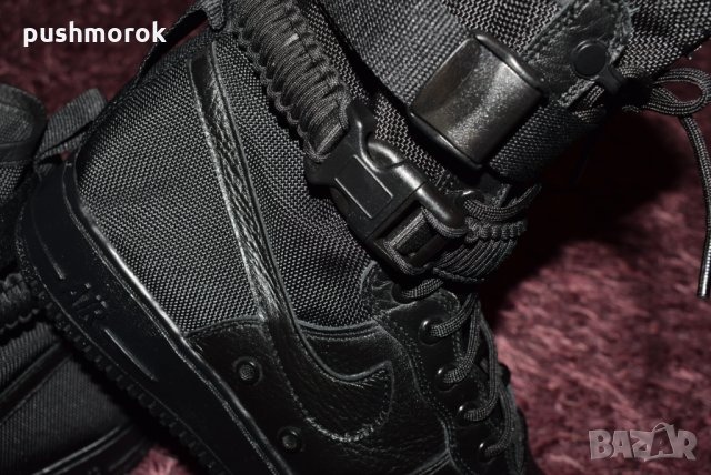 Nike SF-Air Force1 Triple Black 46 номер, снимка 4 - Маратонки - 36005071