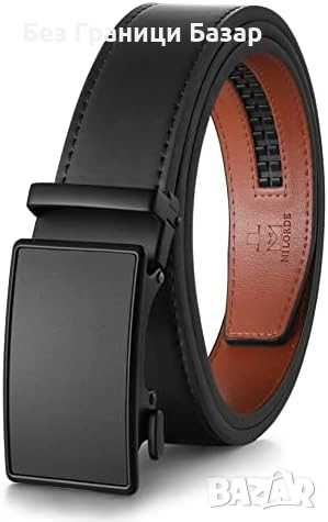 Нов Елегантен мъжки колан от естествена кожа автоматична катарама