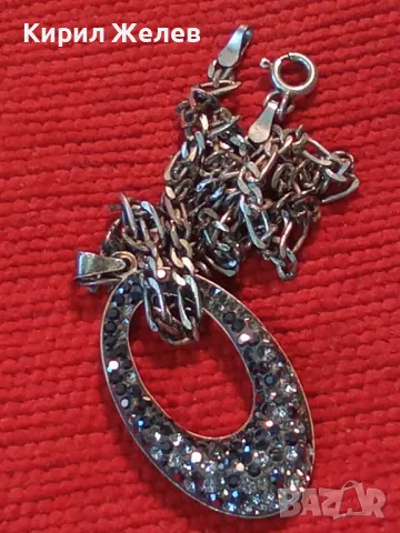 СКЪПОЦЕНЕН СРЕБЪРЕН ПЕНДАНТ СРЕБРО 925 с МАРКАЗИТИ ЦИРКОНИ и СРЕБЪРНА КАРТИЕ ВЕРИЖКА СРЕБРО925 40512, снимка 10 - Колиета, медальони, синджири - 49916660