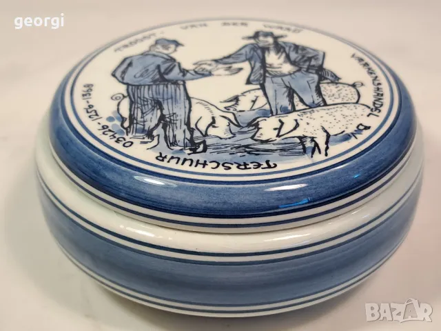 холандска порцеланова кутия Royal Delft blue 24/4, снимка 2 - Декорация за дома - 49525258