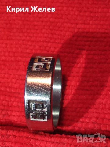 КРАСИВ СТОМАНЕН ПРЪСТЕН ХАЛКА с ВЕРСАЧЕ ОРНАМЕНТИКА 19626, снимка 9 - Пръстени - 32101932