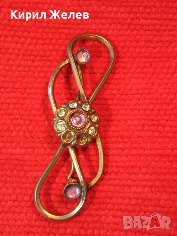 СТАРИННА МЕДНА с ПОЗЛАТА АРТ НУВО РЕТРО БРОШКА МАЙСТОРСКА РЪЧНА ИЗРАБОТКА 38444, снимка 16 - Антикварни и старинни предмети - 41396354