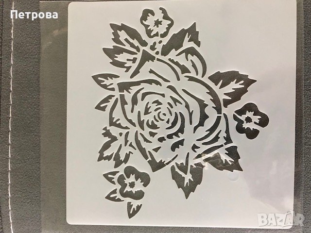 Шаблон за декорация на торти, сладкиши и др. – „Голяма роза”, снимка 1