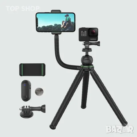 TECELKS ZJ25 2-в-1 многофункционален мини гъвкав статив Трипод Селфи Стик