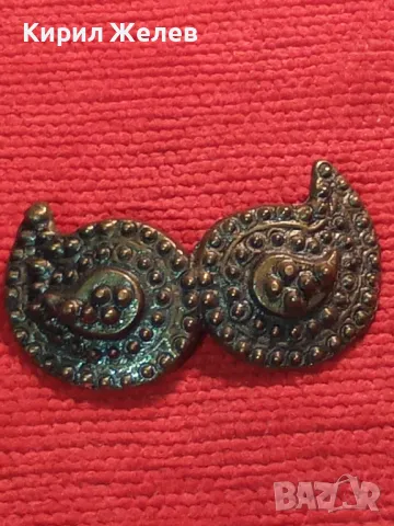 СТАРИННА БРОНЗОВА ЕТНОГРАФСКА БРОШКА ПАФТИ РЕТРО НАКИТ МАЙСТОРСКА ИЗРАБОТКА 45681, снимка 12 - Антикварни и старинни предмети - 46219965
