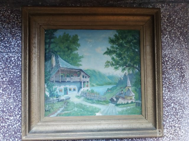 стара картина-пейзаж, снимка 2 - Картини - 34251010