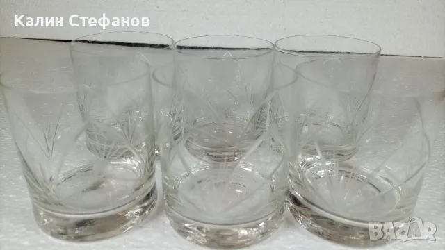 Красиви чаши за уиски, ръчна инкрусация, 6 бр
