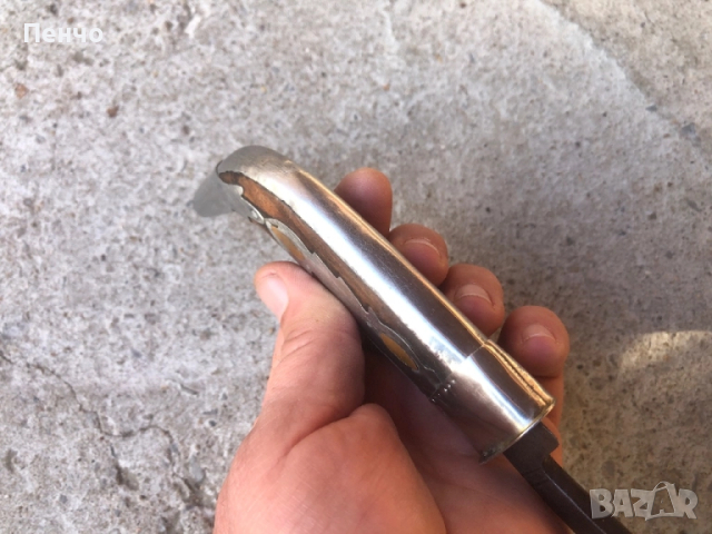 стар нож "Вълчи зъб" с кания, снимка 11 - Ножове - 50149186