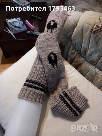 Ръчно плетени дамски чорапи размер 39, снимка 1