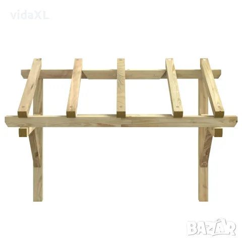 vidaXL Навес за врата, 150x100x100 см, бор масив, снимка 3 - Входни врати - 56147638