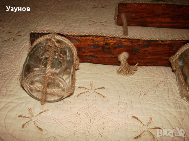 Дървен полилей за дома, тераса, механа, барбекю, битова стая, битов кът, снимка 6 - Полилеи - 36217634