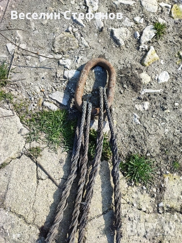 сапан със стоманени въжета sling с куки, снимка 5 - Други машини и части - 53704372