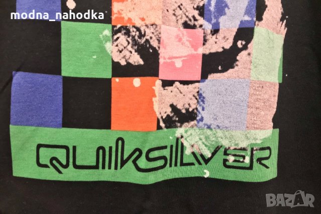 Черна тениска QUIKSILVER, снимка 2 - Тениски - 35903112
