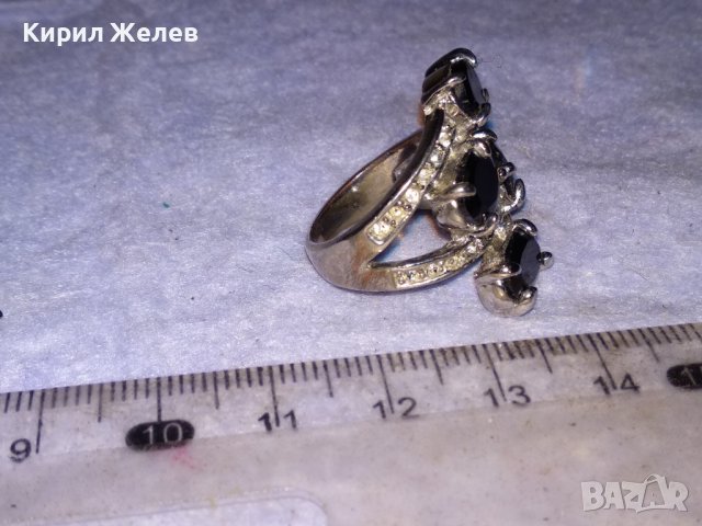 ПОСРЕБРЕН СКЪПОЦЕНЕН с ИСКРЯЩИ ЮВЕЛИРНО ФАСЕТИРАНИ ЦИРКОНИ и МАРКАЗИТИ АЖУРЕН АРТ ПРЪСТЕН 38649, снимка 6 - Пръстени - 41682676