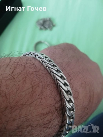 сребро, гривни и ланец , снимка 11 - Колиета, медальони, синджири - 52850545