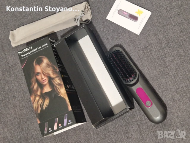 Преносима електрическа четка за коса с 3 температурни степени