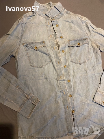 Дънкова риза , снимка 2 - Ризи - 36091844