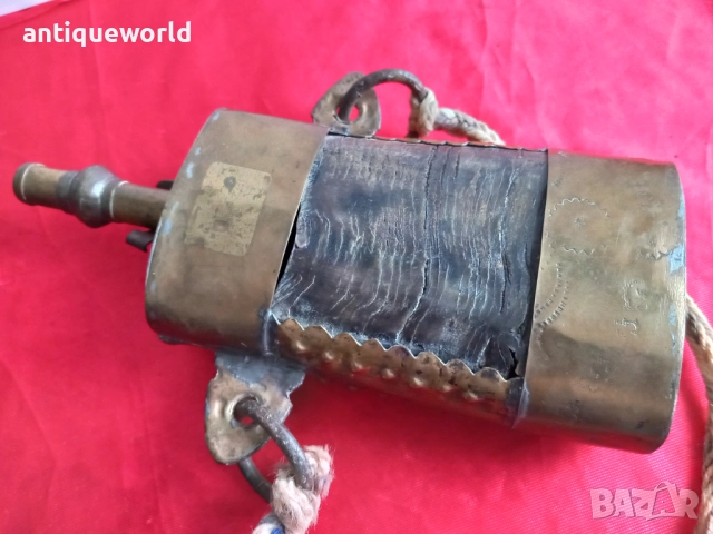 19Век ОСМАНСКА Барутница, Барутник, Сребро, Кост , Бронз, снимка 7 - Антикварни и старинни предмети - 52488973