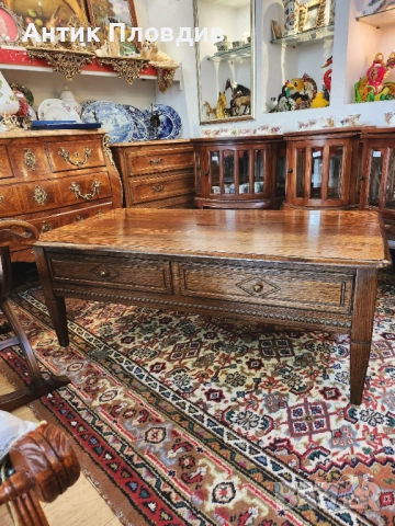 Холна маса с голямо двустранно чекмедже, снимка 5 - Маси - 52827322