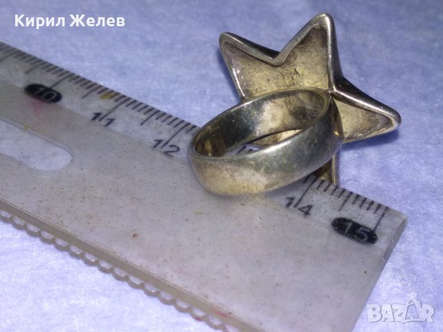 ВЕЛИКОЛЕПЕН ФИГУРАЛЕН СРЕБЪРЕН АРТ ПРЪСТЕН ЗВЕЗДА СРЕБРО 925 АНГЛИЯ БИЖУТЕРСКА РЪЧНА ИЗРАБОТКА 40617, снимка 9 - Пръстени - 42644491