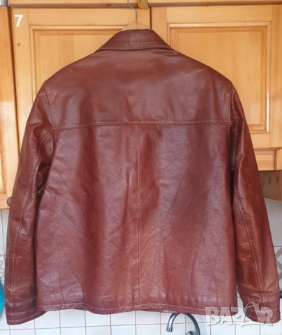 Кафяво , мъжко кожено яке Dicano , снимка 2 - Якета - 53421890