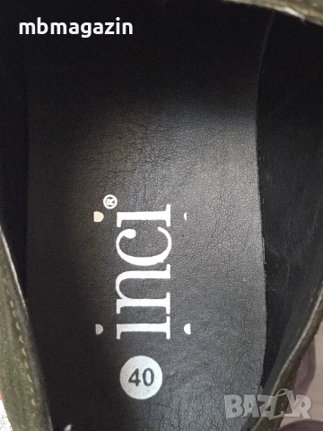 Inci марка мъжки обувки, естествена кожа, №40, велур, цвят каки, снимка 6 - Ежедневни обувки - 53841052