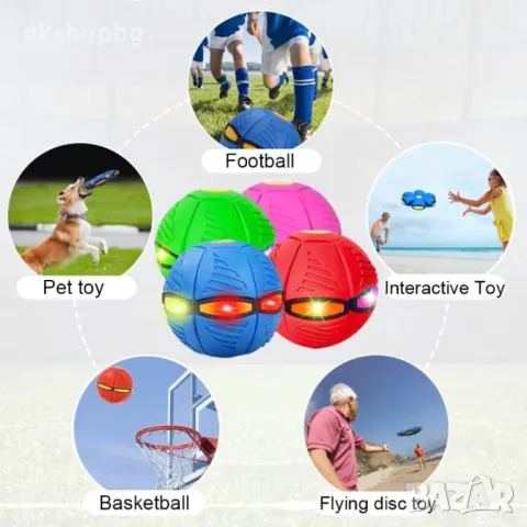 4369 Интерактивна играчка за кучета, която съчетава функциите на топка и летяща чиния., снимка 7 - Други стоки за животни - 48988235