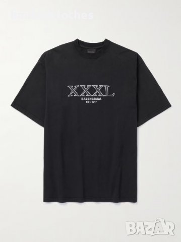 BALENCIAGA XXXL Embroidered Logo Oversized Мъжка / Дамска Тениска size XS (M) и S (L), снимка 2 - Тениски - 40041340