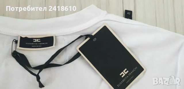 Elisabetta Franchi Italy Cotton Womens Size 40 - 42 - 44 - 46 НОВО! ОРИГИНАЛ! Дамски Тениски!, снимка 15 - Тениски - 50104279