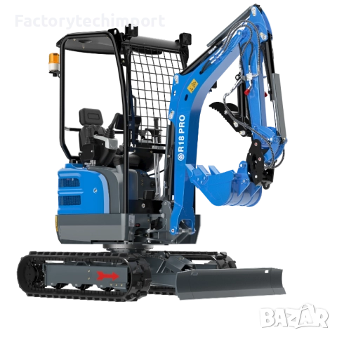 Мини багер RIPPA R18 PRO – KUBOTA (3 цилиндъра) | 1.8т. | 2.42 м копаене | навес |, снимка 5 - Индустриална техника - 52720089
