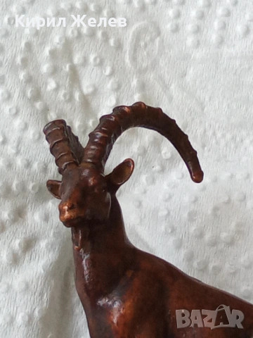 Бронзова фигурка на Козирог върху скала 42871, снимка 8 - Колекции - 53582374