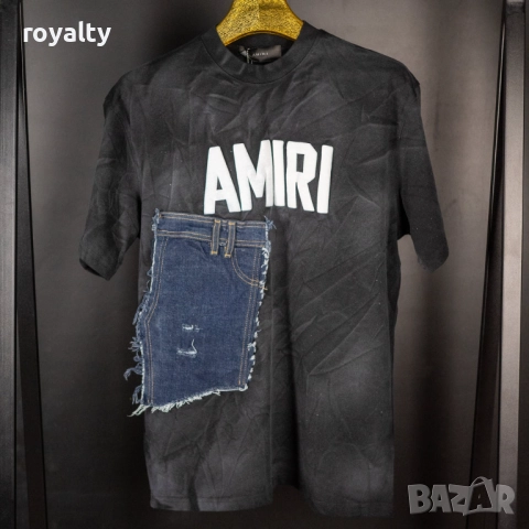 Amiri Черна Мъжка Тениска , снимка 2 - Тениски - 52228016