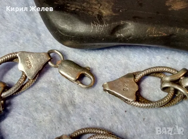 ПРЕВЪЗХОДНА ВИНТИДЖ СРЕБЪРНА ГРИВНА СРЕБРО 925 РЯДКА ПЛЕТКА МАЙСТОРСКА РЪЧНА СТАРА ИЗРАБОТКА 49303, снимка 5 - Гривни - 48480840