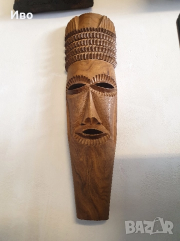 Оригинални дървени африкански маски. Купувани през 1986г. от Мозамбик. По 80лв./бр. Налична е само с, снимка 5 - Декорация за дома - 52036111