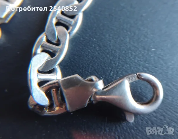 дамска сребърна гривна , снимка 3 - Гривни - 56353030