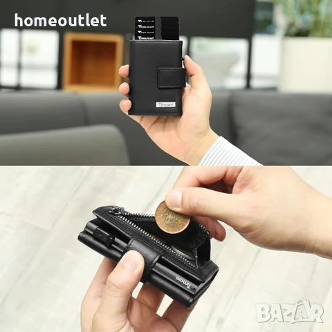 ПРОМОЦИЯ Компактен портфейл от естествена кожа и RFID защита TIMOXI RFID WALLET (X0019RSPX5), снимка 4 - Портфейли, портмонета - 50849955