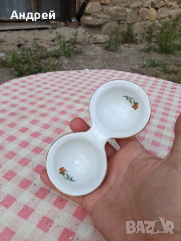 Стара порцеланова солница #11, снимка 5 - Други ценни предмети - 33943368