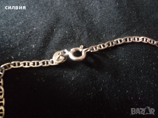сребърен синджир, снимка 3 - Колиета, медальони, синджири - 52075762