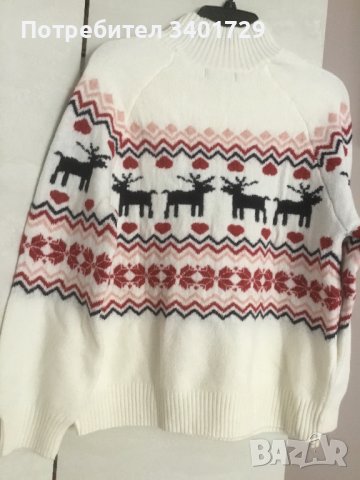 Коледен пуловер, снимка 2 - Блузи с дълъг ръкав и пуловери - 41413450