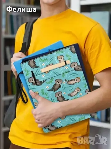 Прекрасна Сладка Чантичка за Прибиране на Книга / Калъф за Книга с Цип и Джобче за принадлежности, снимка 4 - Художествена литература - 50185569