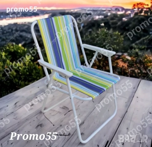 Сгъваем Стол за къмпинг, пикник, плаж Сгъваем градински  стол до 80кг, снимка 10 - Къмпинг мебели - 50471303