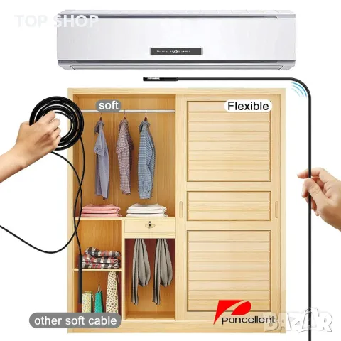 Pancellent  ендоскопска инспекционна камера,бороскоп, WiFi обхват,6 LED светлини,, снимка 3 - Камери - 48805021