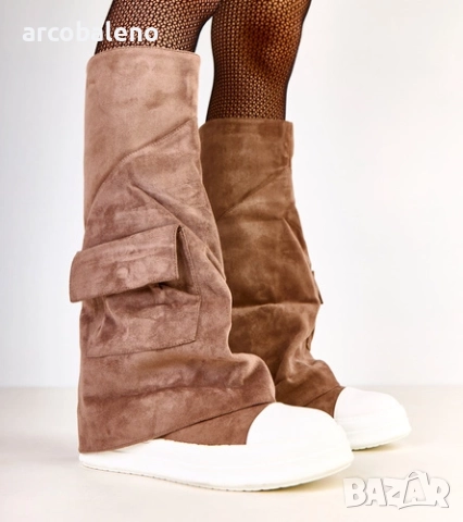 Дамски еко-велурени ботуши от Marsey, 2цвята , снимка 2 - Дамски ботуши - 52112094