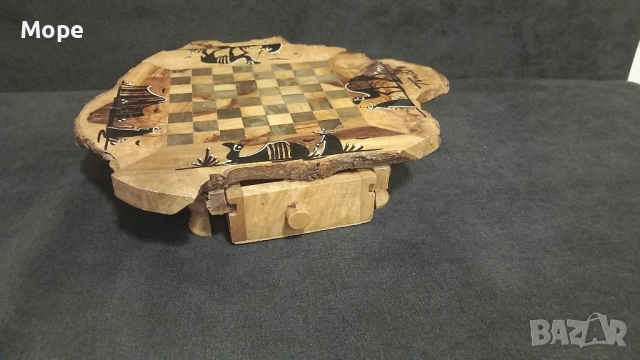 Дървена дъска за шах , снимка 2 - Шах и табла - 52471746