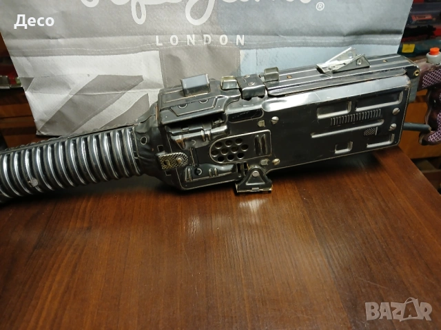 Стара японска ламаринена играчка картечница., снимка 8 - Колекции - 53668674