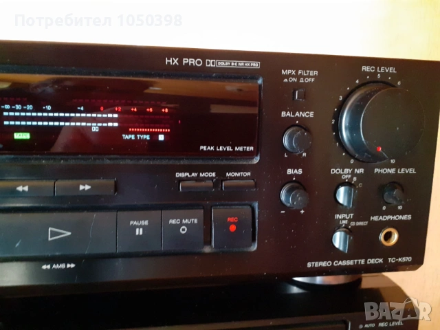 Перфектен дек SONY TC- K570- три глави и три мотора- Японски - като Нов, снимка 6 - Декове - 53782508