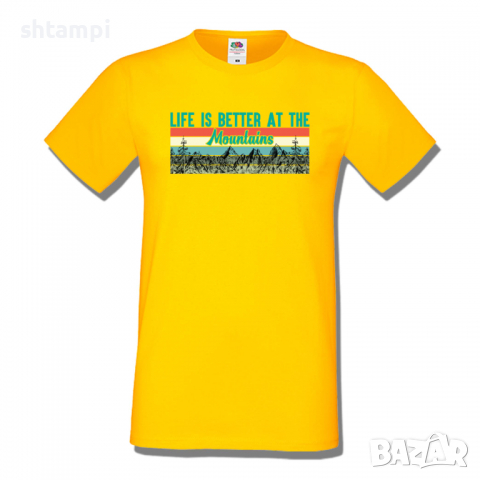 Мъжка тениска Life Is Better At The Mountains,Къмпинг,Планина,Изненада,Подарък,Поход,Връх,Хижа,, снимка 11 - Тениски - 36352359