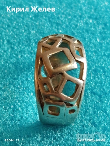 Екстравагантен сребърен пръстен Арт бижу майсторска ръчна изработка 54184, снимка 6 - Пръстени - 53762749